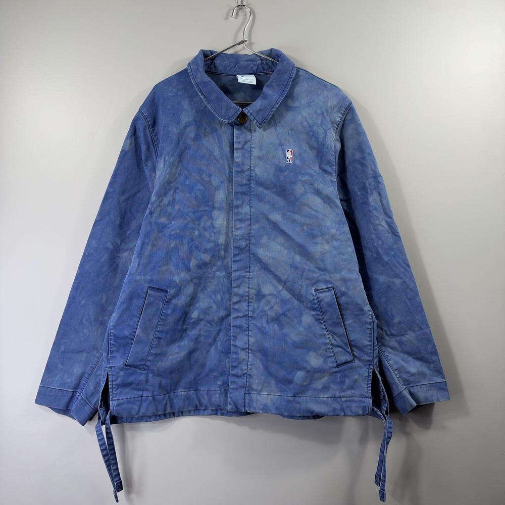 NBA Jacket Mens XL Blue Basketball Nike 75th Anniversary Coach Chore Style